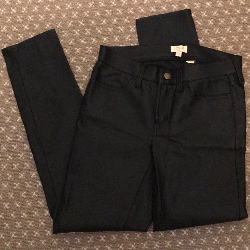 Black Vegan Leather Straight-leg Pants